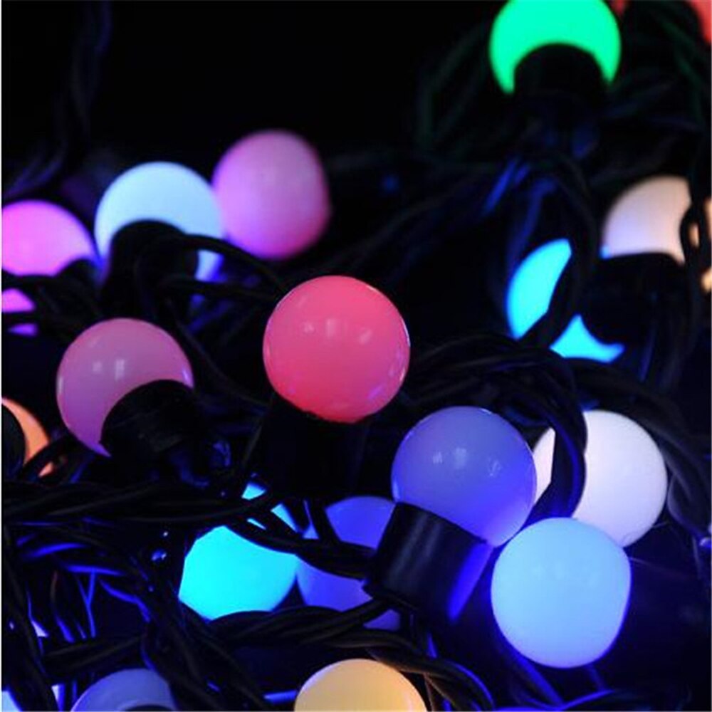 5m 50led linie neagră minge șir lumini de sărbători petrecere creativă vacanță lumini decorative de Crăciun 1 set 2025 - $31.99 –P7