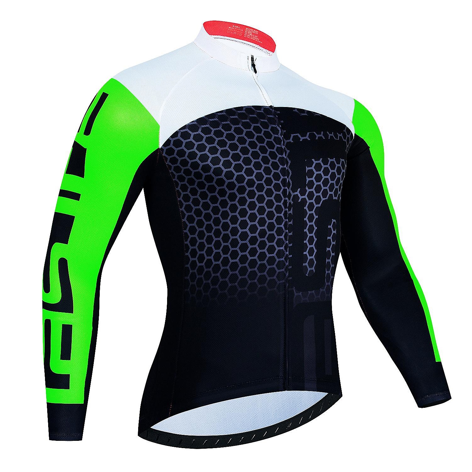 Herren Radtrikot fahrradbekleidung Fahrradtrikot Langarm Fahhrad Trikot Shirt mit 3 Gesäßtaschen MTB Mountain Rennrad Atmungsaktiv Schnelltrocknend Feuchtigkeitsableitung Reflexstreiffen Schwarz Wei 2025 - $32.99 –P6