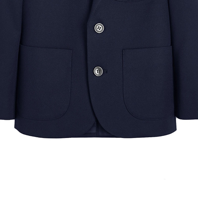 Barn Pojkar Blazer Kappa Ytterkläder Ensfärgat Långärmad Täcka Formell Grundläggande Dagligen Svart Marinblå Grå Vinter Höst 7-13 år 2025 - $32.99 –P2