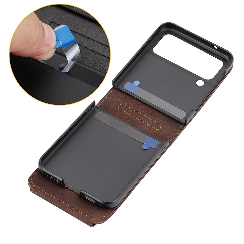 τηλέφωνο tok Για Samsung Galaxy Z Flip 6 Z Flip 5 Z Flip 4 Z Flip 3 Τσάντα τσάντα Θήκη που Κλείνει Ανοιγόμενη με αφαιρούμενο χιαστί λουράκι Υποδοχές θήκης καρτών Μονόχρωμο Λουλούδι PU δέρμα 2025 - $21.99 –P7