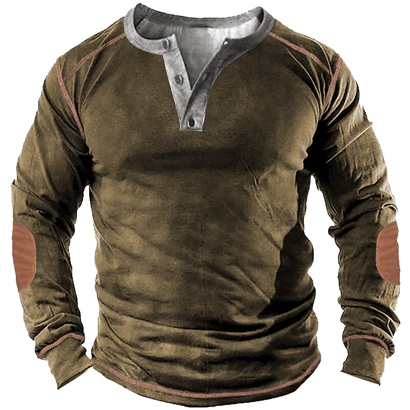 Herr Tröja Grön Blå Purpur Gul Rubinrött Henley krage Grafisk Färgblock Sport & Utomhus Ledigt Dagligen 3D-tryck Plusstorlekar Grundläggande Vintage Designer Vår & sommar Kläder Pull Tröjor Långärmad 2025 - $22.99 –P2