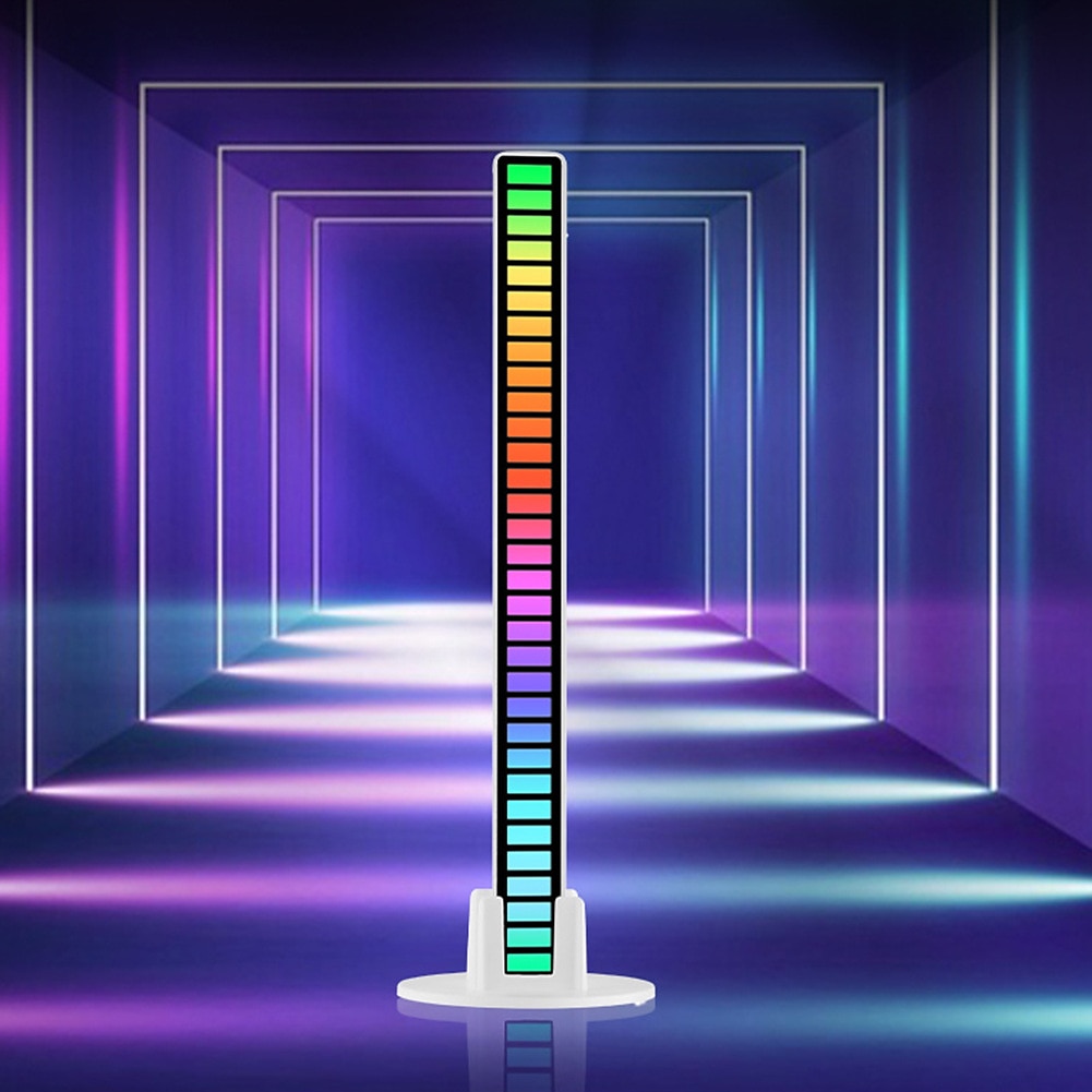 RGB Voice-controlled Synchronous Rhythm Light Internet Popular Color Music Environment Light Car Desktop Sensing Creative Led Atmosphere Light 2024 - $12.99 –P8