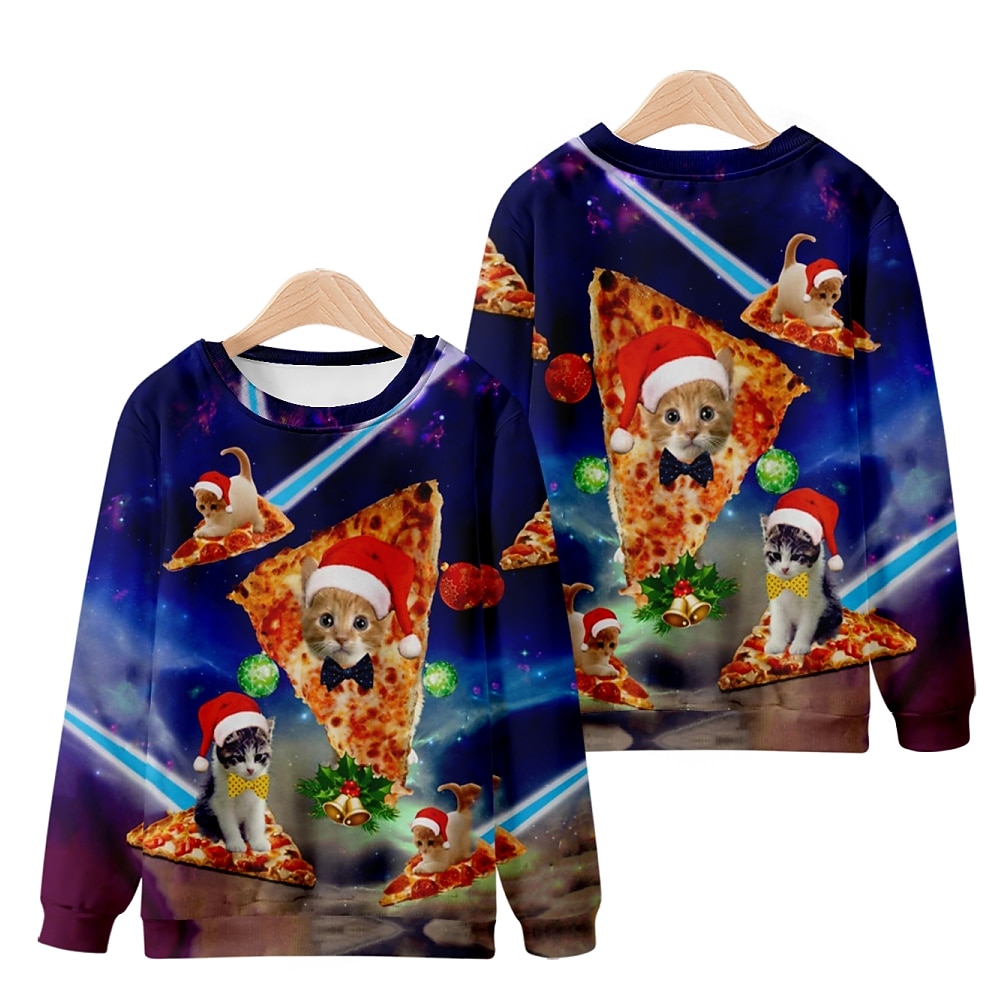 Animales Baile de Máscaras Pullover Sudadera navideña divertida Impresión 3D Para Pareja Hombre Mujer Adulto Navidad Nochebuena Fiesta Navidad 2025 - $26.99 –P8