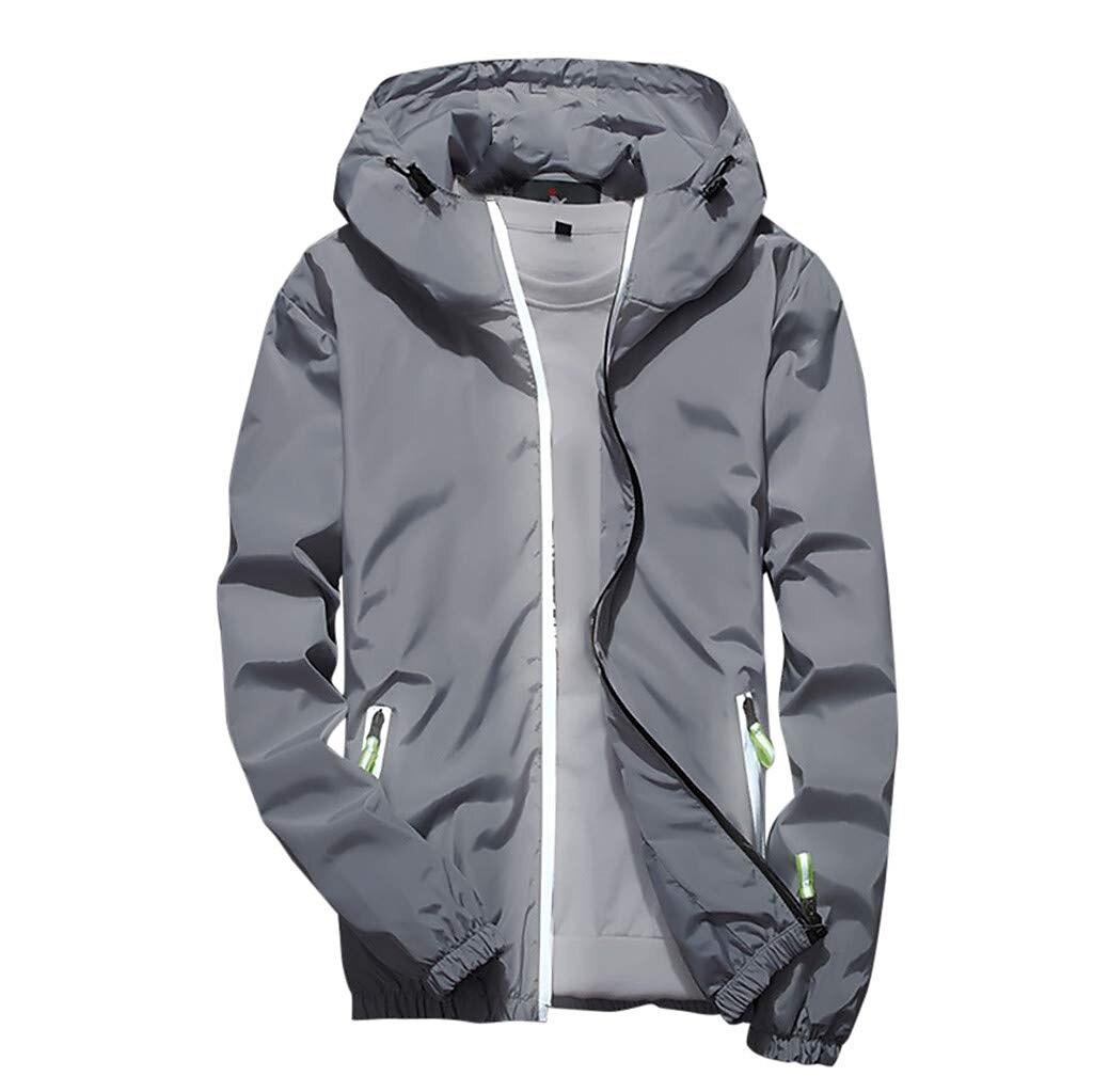 Per uomo Giacca leggera Giacca da esterno Giacca con cappuccio Esterno Attività ricreative Riflessivo Anti UV Con cappuccio Estate Primavera Autunno Tinta unica Classico blu navy Nero Bianco Rosso del 2025 a $20.99 –P5