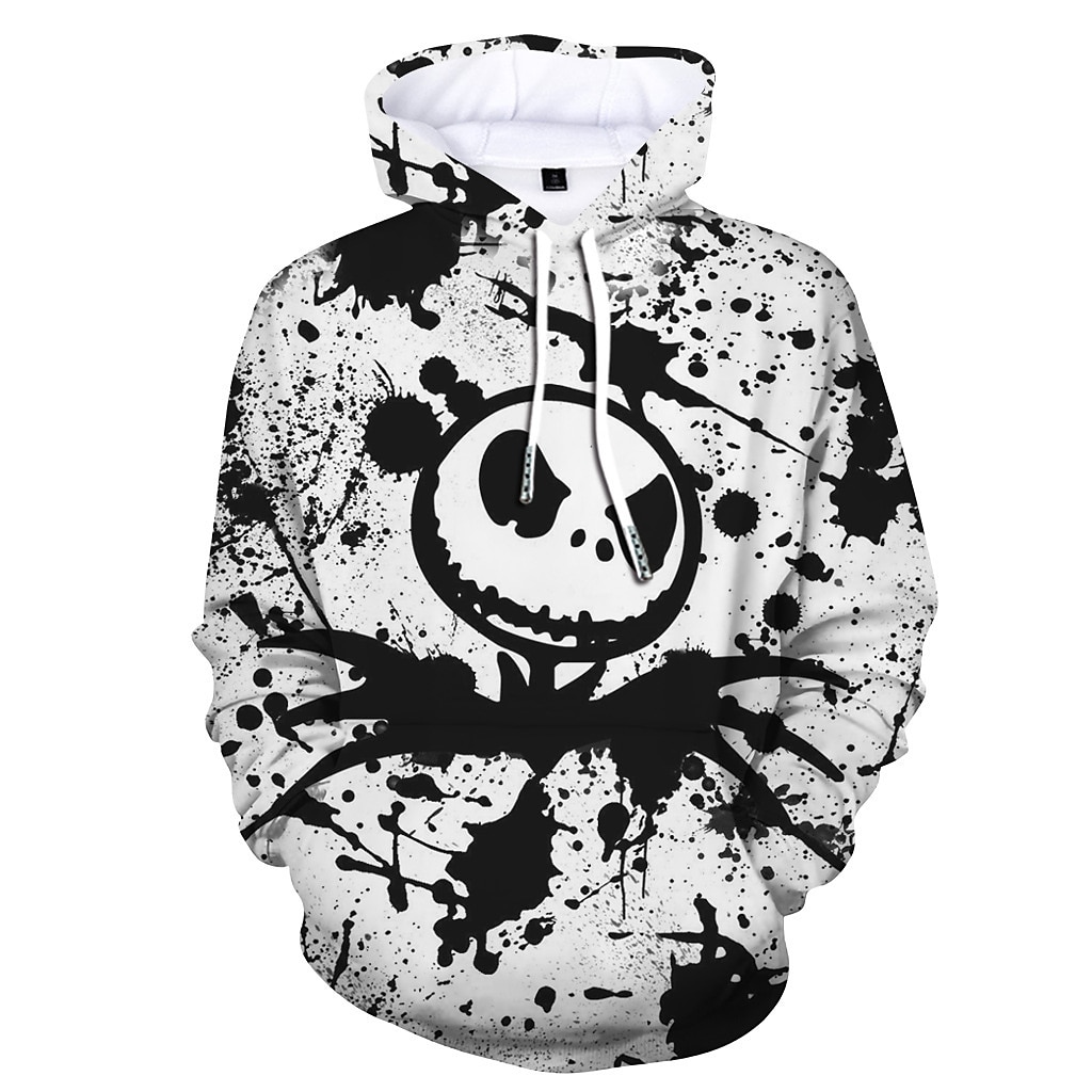 Jack Skellington Kapuce Animák Manga Anime 3D Přední kapsa Grafika Pro Pro páry Pánské Dámské Dospělé 3D tisk Běžné / Denní 2025 - $35.99 –P8