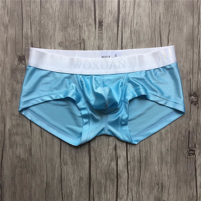 Homme 3 paquet Caleçons Sous-Vêtements Nylon Spandex Couleur monochrome Taille basse Blanche Rose Claire de 2025 ? $29.99 –P5