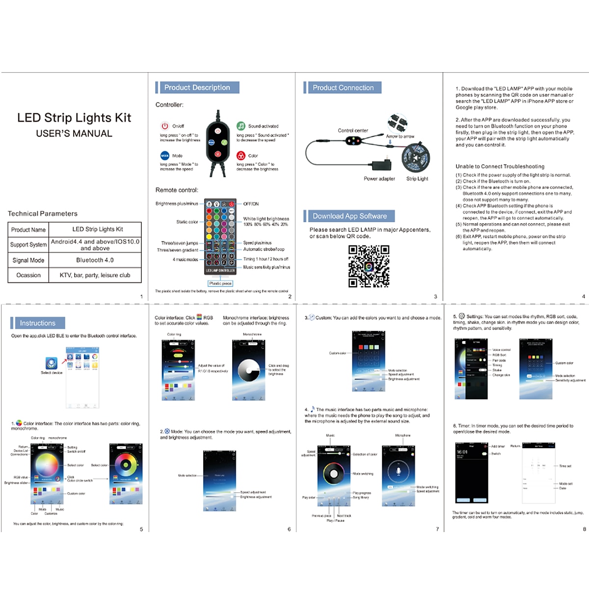 2025年 LED ストリップ ライト 5050 smd 20m/65.6ft スマート RGB テープ ロープ ライト 同期音楽ライト 1600 万色を変更する Bluetooth アプリ コントロール 自宅の寝室のテレビの車のクリスマスの装飾用の 40 キー リモート (2x32.8ft) コレクション – $25.99 –P5
