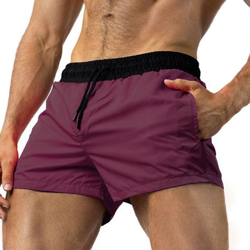 Homens Bermuda de Surf Shorts de Natação Calção Justo de Natação Shorts de verão Com Cordão Cintura elástica Imprimir Cor Sólida Conforto Respirável Curto Casual Diário Praia Moda Roupa de rua Rosa de 2025 por $6.39 –P9