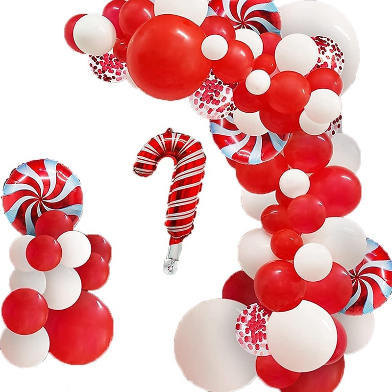 decorazione festa a tema natalizio palloncino pacchetto fai da te ghirlanda arco bastoncino di zucchero palloncino in alluminio del 2025 a $7.99 –P4