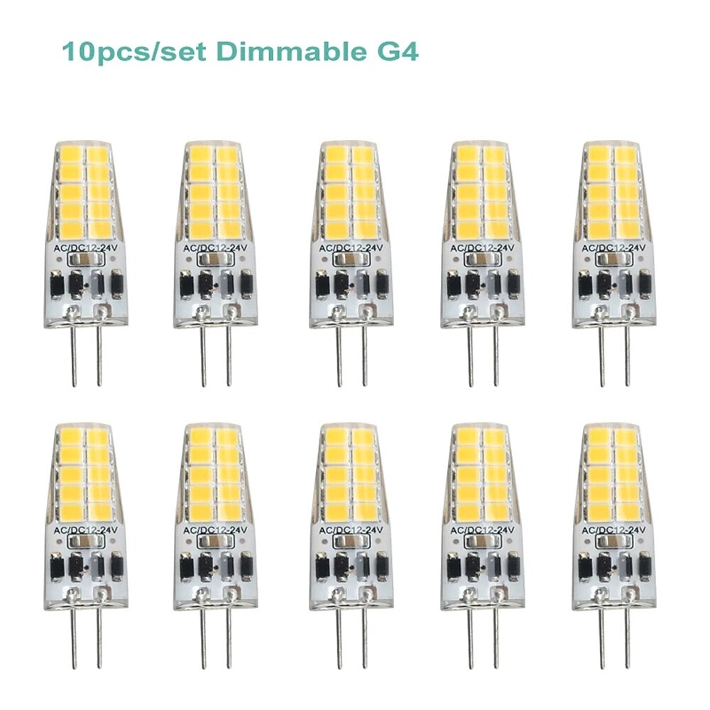 2025年 10 個調光対応 g4 led 電球 ac/dc12-24v ウォームコールドホワイト 10led 20led 省エネシリコンライト 360 度交換ハロゲンランプ led クリスタルスポットライトシャンデリア電球  コレクション – $41.99 –P1