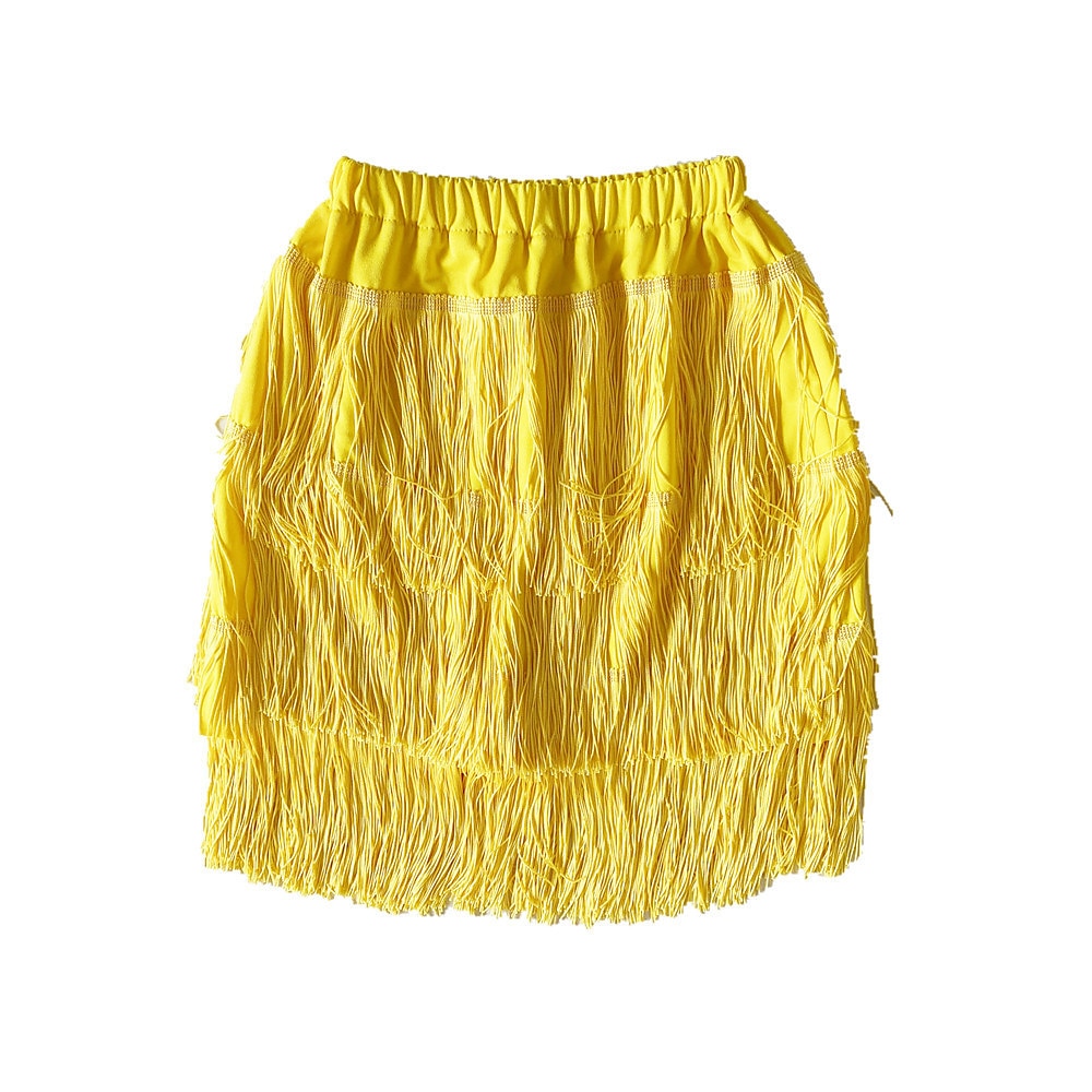 latinska danskjolar fransade tofs ren färg kvinnors prestationsträning hög polyester 2025 - $17.49 –P10