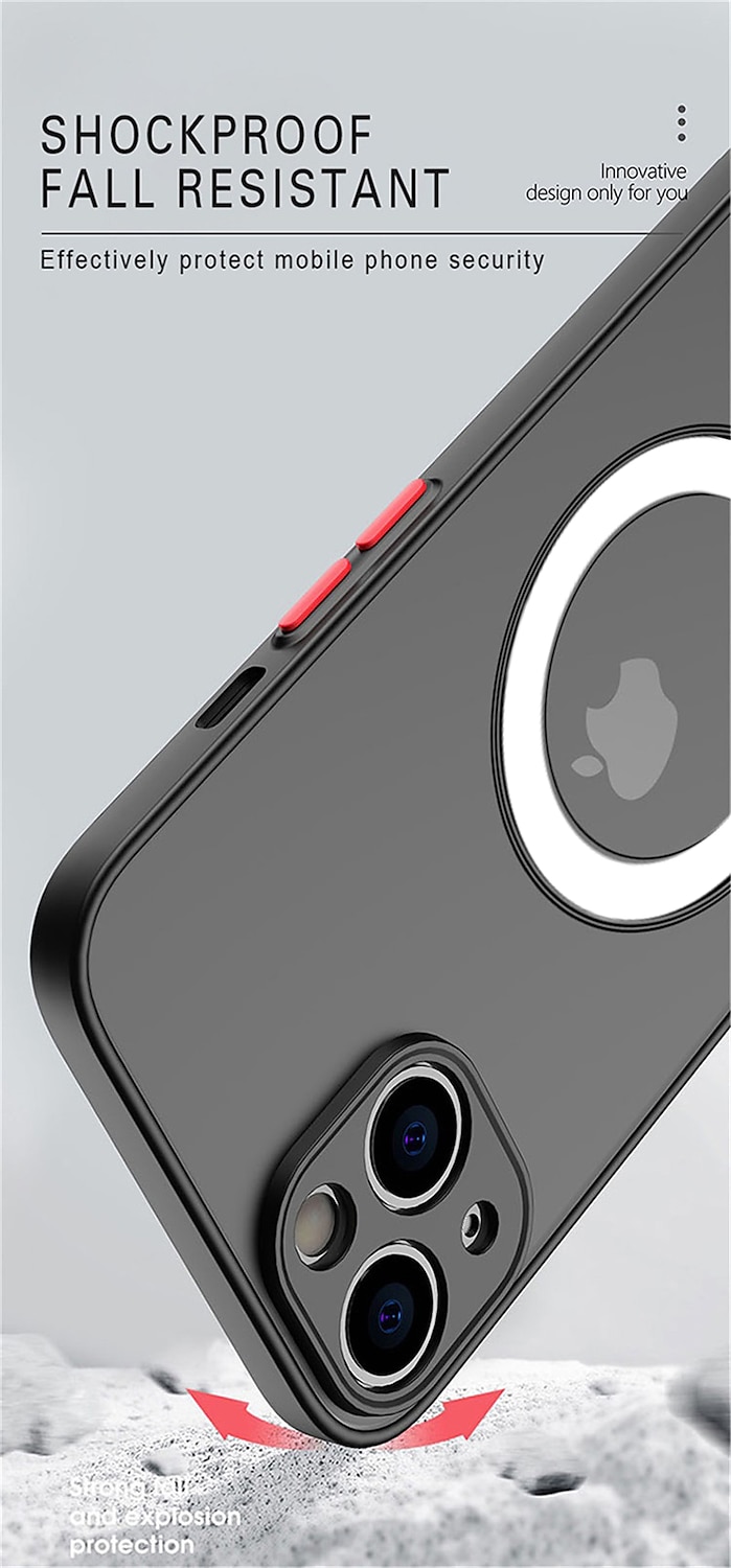 Чехол для iPhone 16e iPhone 16 iPhone 15 Pro Max Plus iPhone 14 13 12 11 Pro Max Plus X XR XS Защитный чехол тонкий с MagSafe полупрозрачный ультратонкий матовый блестящий однотонный PC 2025 - $13.99 –P17