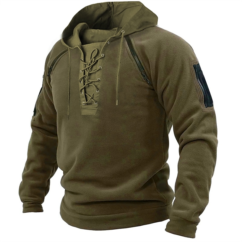 Hombre Sudadera Táctico Negro Amarillo Verde Trébol Gris Con Capucha Color sólido Acordonado Deporte Deportes Ropa de calle Estampado en caliente Design Básico Casual Primavera Otoño Ropa Sudaderas 2025 - $27.99 –P2