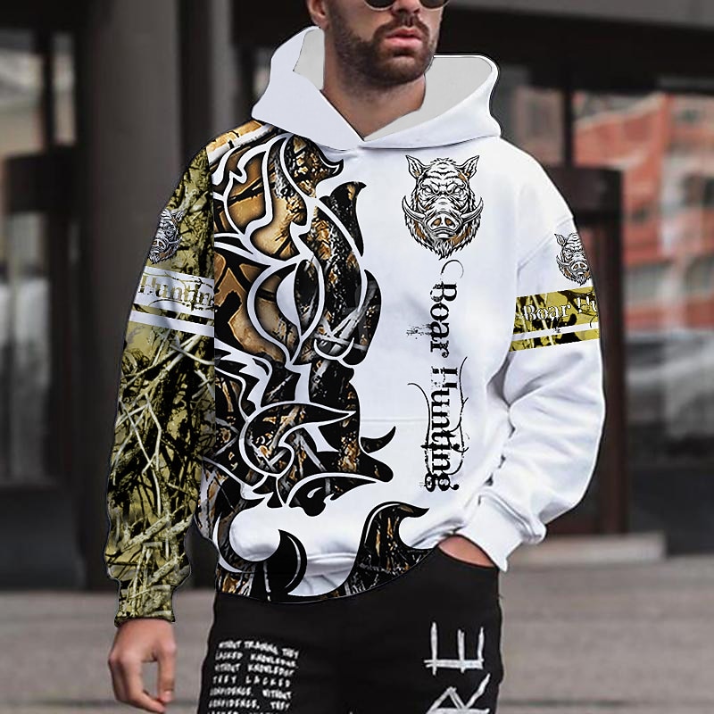 Per uomo Grafico Animale Blocco di colori Felpa con Cappuccio Felpe con cappuccio Felpa Streetwear Designer Casual Grande e Alto Manica Lunga Con Cappuccio Sport & Outdoor Quotidiano Rosa Rosso Verde del 2026 a $32.99 –P13