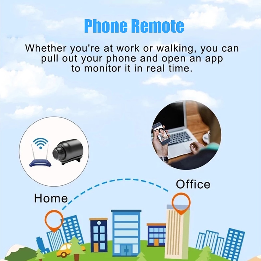 X5 Mini Camera IP WiFi 1080P HD Night Vision Remote Monitoring 160° Wide Angle USB Micro Smart Home Small Camcorder No Battery 2025 - $44.99 –P3