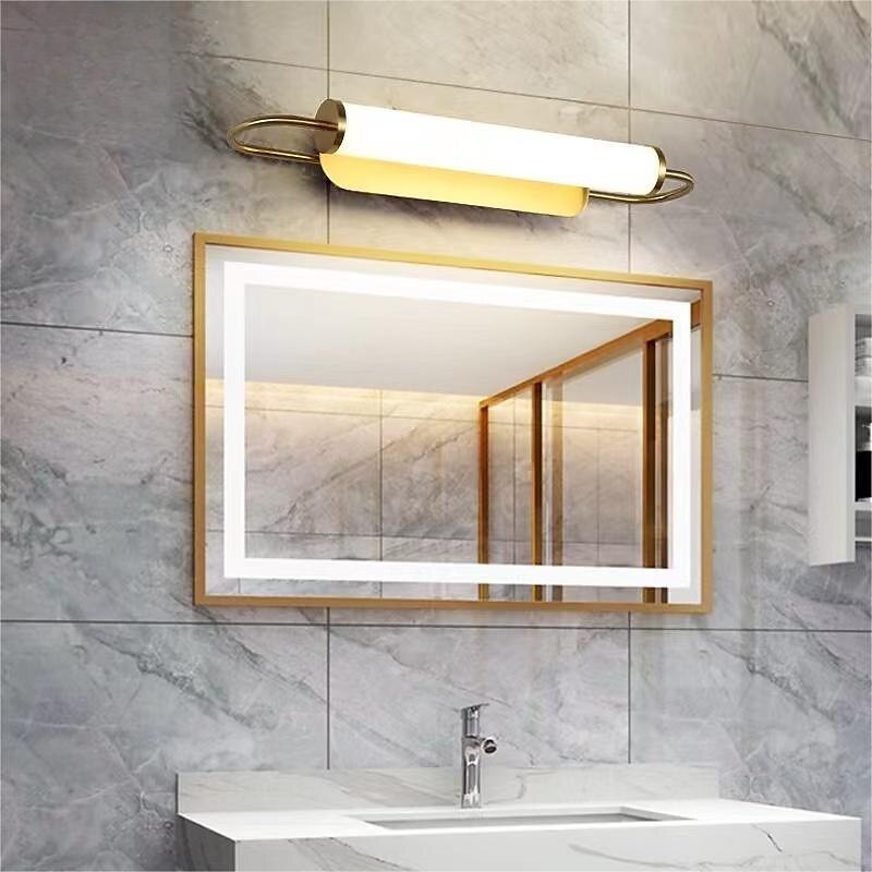 Applique murale led en laiton, applique murale en verre en fer forgé à bande moderne, appliques murales d'éclairage de chevet de chambre à coucher intérieure, lampes d'escalier de salon de 2025 ? $59.99 –P2