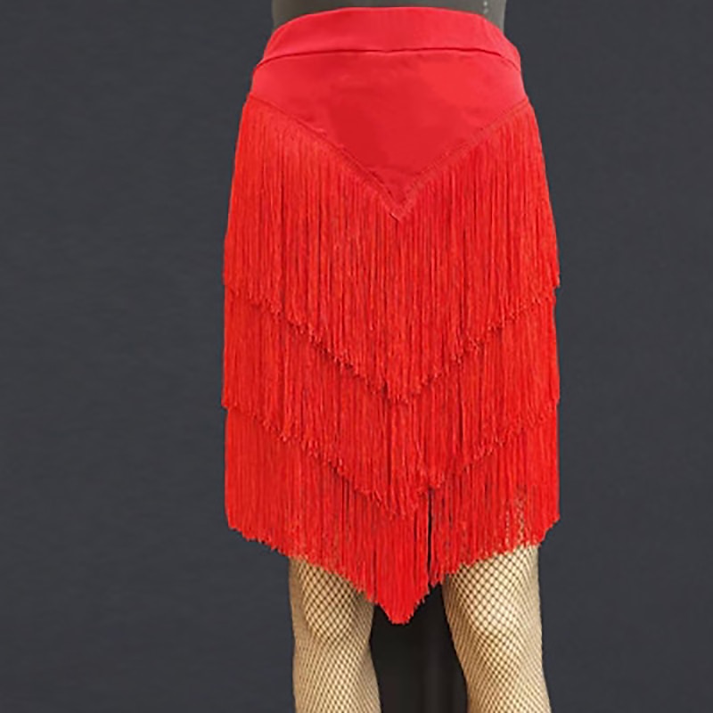 Latijnse dans Rokken Kwastje Ruches Pure Kleur Dames Prestatie Opleiding Hoog Polyester 2025 - $16.49 –P3