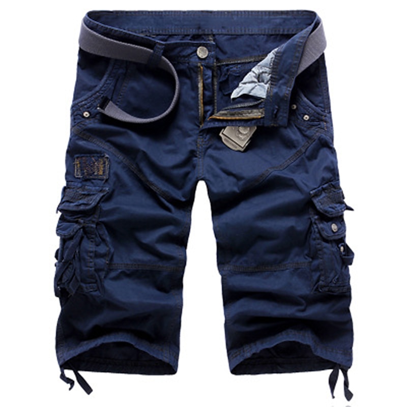 Homme Short Cargo Short Shorts de Randonnée Poche Plein Confort Vestimentaire Mollet Travail Casual du quotidien Mode Vêtement de rue Vert militaire Noir de 2025 ? $37.99 –P14