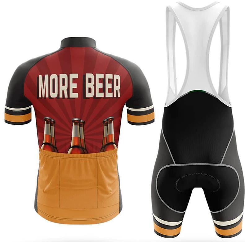 Men's Cycling Jersey with Bib Shorts Short Sleeve Mountain Bike MTB Road Bike Cycling Black Red Navy Blue Oktoberfest Beer Bike Clothing Suit 3D Pad Breathable Quick Dry Back Pocket Polyester Spandex 2025 - $41.99 –P5
