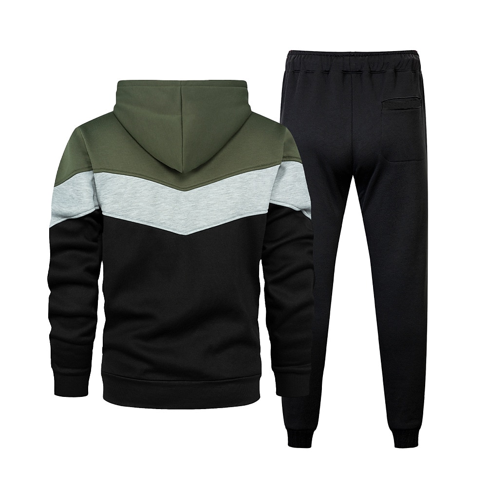 Hombre Tracksuit Sudadera 2 Piezas Calle Primavera Manga Larga Mantiene abrigado Transpirable Dispersor de humedad Aptitud física Corriendo Entrenamiento activo Ropa de deporte Ropa de Deporte Azul 2025 - $24.99 –P17