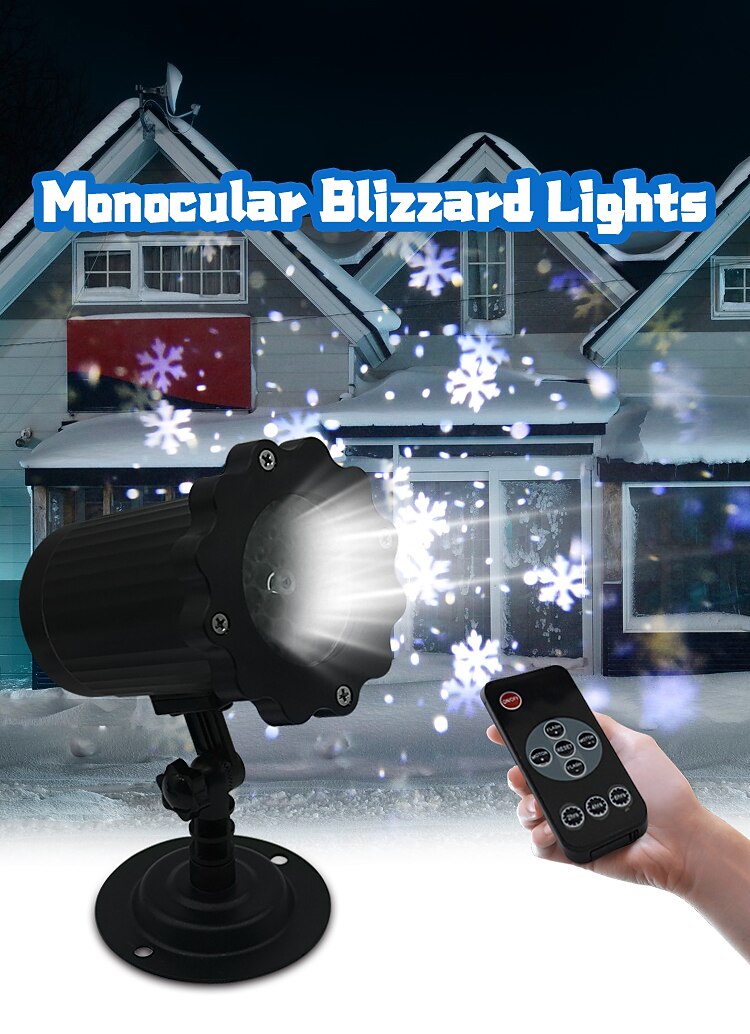 Snowflake lampa projektora oświetlenie świąteczne o wysokiej jasności wtyczka niskiego napięcia pilot boże narodzenie wewnątrz i na zewnątrz atmosfera dekoracyjna lampa projektora 2025 - $27.99 –P9