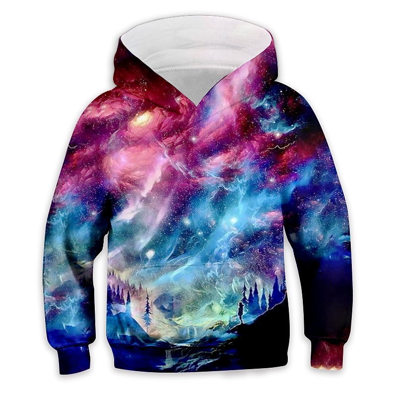 Dzieci Dla chłopców Bluza z Kapturem Zjechać na pobocze Gradient Długi rękaw Kieszeń Dzieci Top Codzienny Bluza z Kapturem Moda Codzienny Żółty Rumiany róż Czerwony Jesień 7-13 lat 2025 - $18.99 –P7