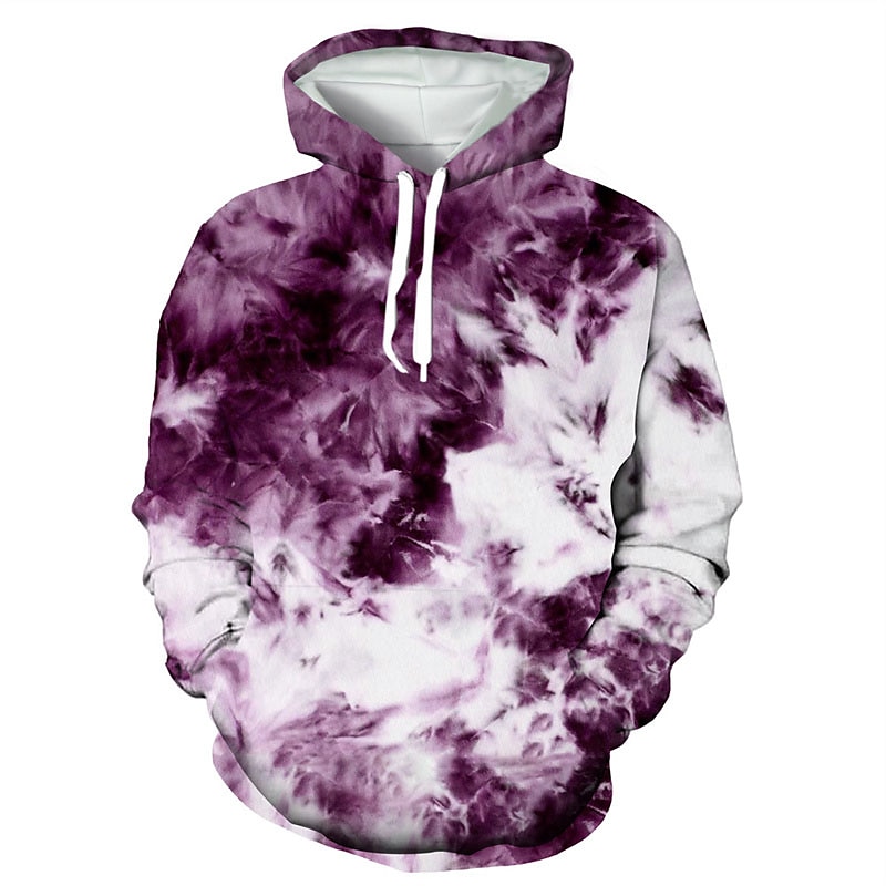 Homens Gráfico Tintura Tie Dye Moletom Moletons Roupa de rua Designer Manga Longa Com Capuz Diário Final de semana Streetwear Amarelo Rosa Imprimir Bolso frontal Primavera & Outono Designer de 2025 por $29.99 –P6