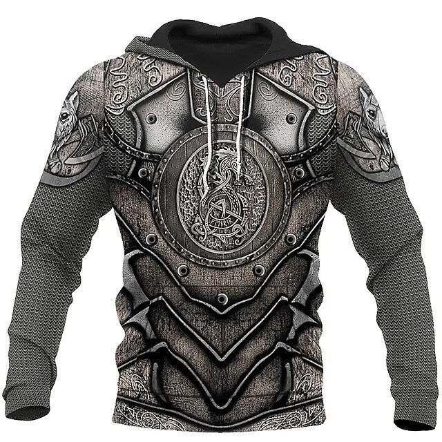 Homme Graphic Tribal Sweat à capuche Sweats à Capuche Sweat-shirt Sweat à capuche manche longue Sweat à capuche Capuche Vêtement de sport 3D effet Casual du quotidien Vacances Noir et Blanc Rouge de 2025 ? $29.99 –P6
