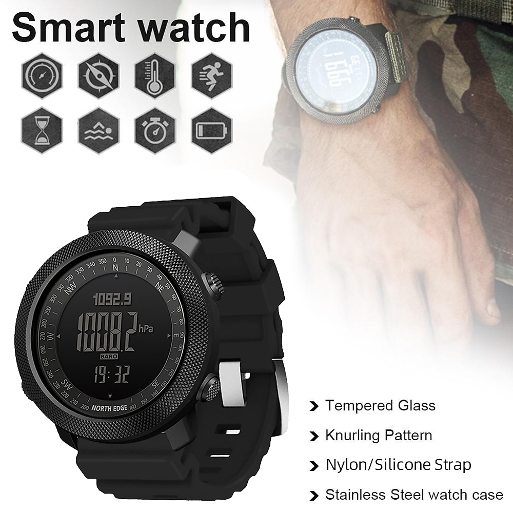 Apache Men Digital Watches Waterproof 50M Running Swimming Men Tactical Sport Watch Outdoor Sports Survival Military Watches Gift for men, Compass, Pedometer Calories 2026 - $81.99 –P4