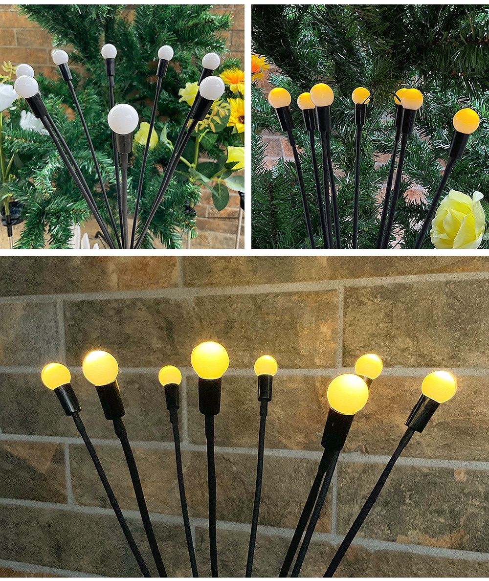 1/2pcs jardín solar luces de luciérnaga al aire libre starburst luces oscilantes 6/8 cabezas decoraciones de navidad al aire libre opcionales luz led decoración al aire libre lámparas de paisaje 2025 - $15.99 –P1