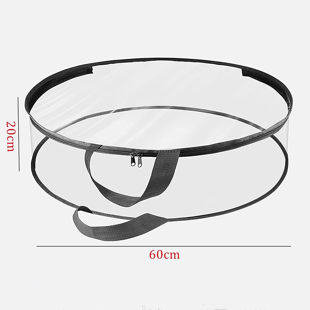 2026年 クリスマスリース収納バッグ 24インチ - すべてのビュー用のクリアPVCプラスチック 丈夫なプラスチック生地 休日の人工クリスマスリース用のデュアルジッパー付きバッグ ステッチ強化キャンバスハンドル2個  コレクション – $17.99 –P8