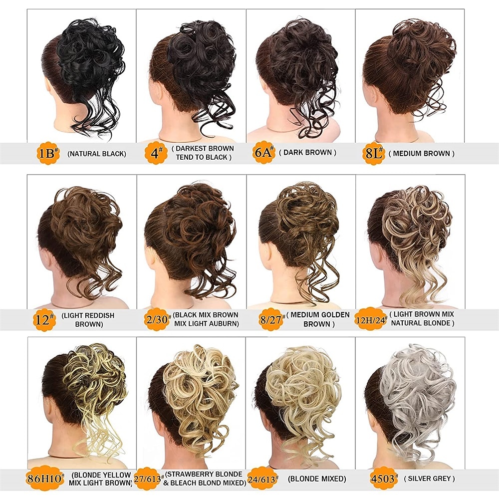Messy Bun Hair Piece Messy Hair Bun Scrunchies for Women Tousled Updo Bun Synthetic Wavy Curly Chignon Ponytail Hairpiece for Daily Wear 2026 - $9.49 –P5