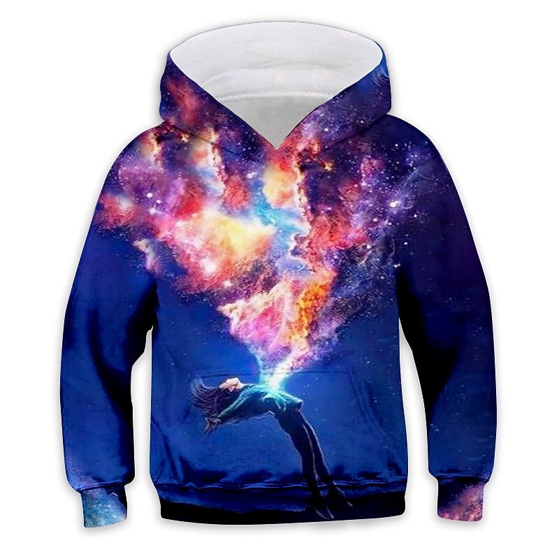 Dzieci Dla chłopców Bluza z Kapturem Zjechać na pobocze Gradient Długi rękaw Kieszeń Dzieci Top Codzienny Bluza z Kapturem Moda Codzienny Żółty Rumiany róż Czerwony Jesień 7-13 lat 2025 - $18.99 –P5