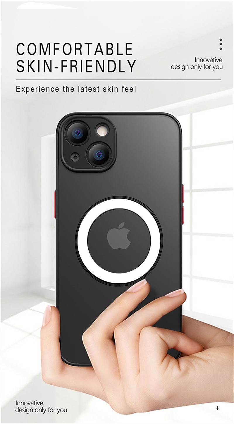 Чехол для iPhone 16e iPhone 16 iPhone 15 Pro Max Plus iPhone 14 13 12 11 Pro Max Plus X XR XS Защитный чехол тонкий с MagSafe полупрозрачный ультратонкий матовый блестящий однотонный PC 2025 - $13.99 –P14