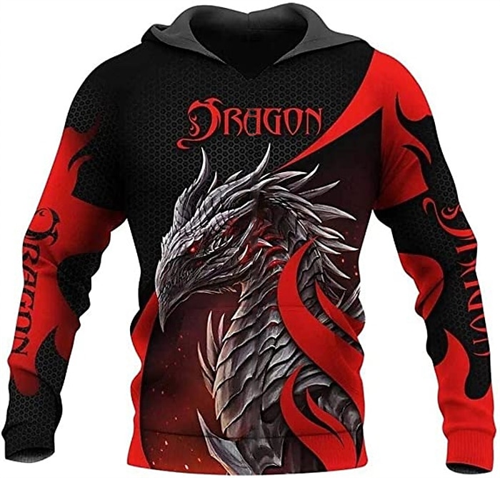 Homme Graphic Tribal Sweat à capuche Sweats à Capuche Sweat-shirt Sweat à capuche manche longue Sweat à capuche Capuche Vêtement de sport 3D effet Casual du quotidien Vacances Noir et Blanc Rouge de 2025 ? $29.99 –P2