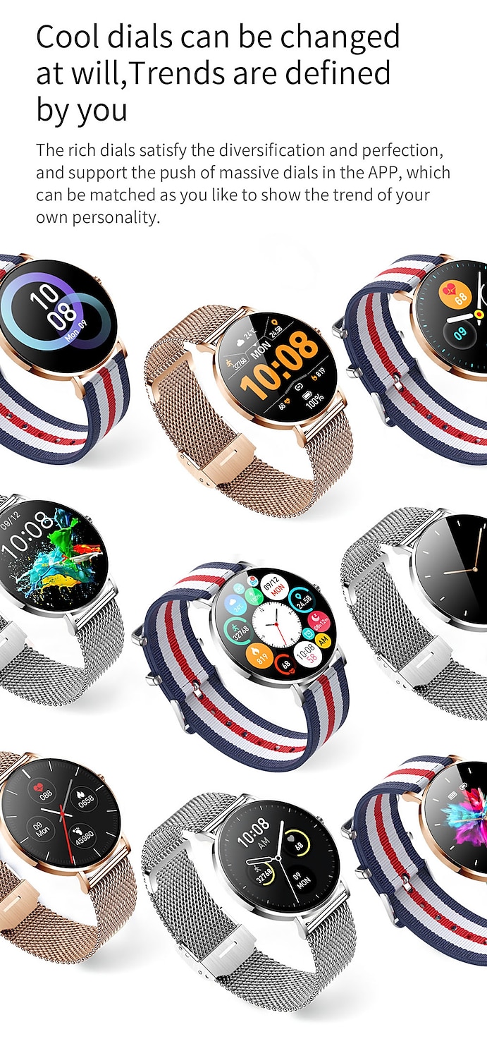 Ultra-Thin Smartwatch Women AMOLED 360*360 HD Screen Always On Display Call Reminder Smart Watch Waterproof Sports Clocks 2025 - $79.99 –P5