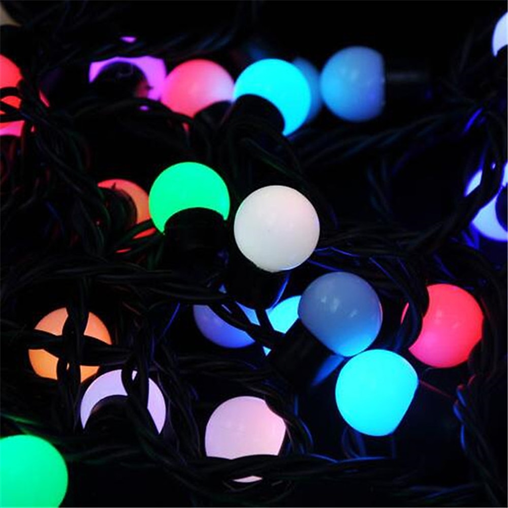 5m 50led linie neagră minge șir lumini de sărbători petrecere creativă vacanță lumini decorative de Crăciun 1 set 2025 - $31.99 –P6