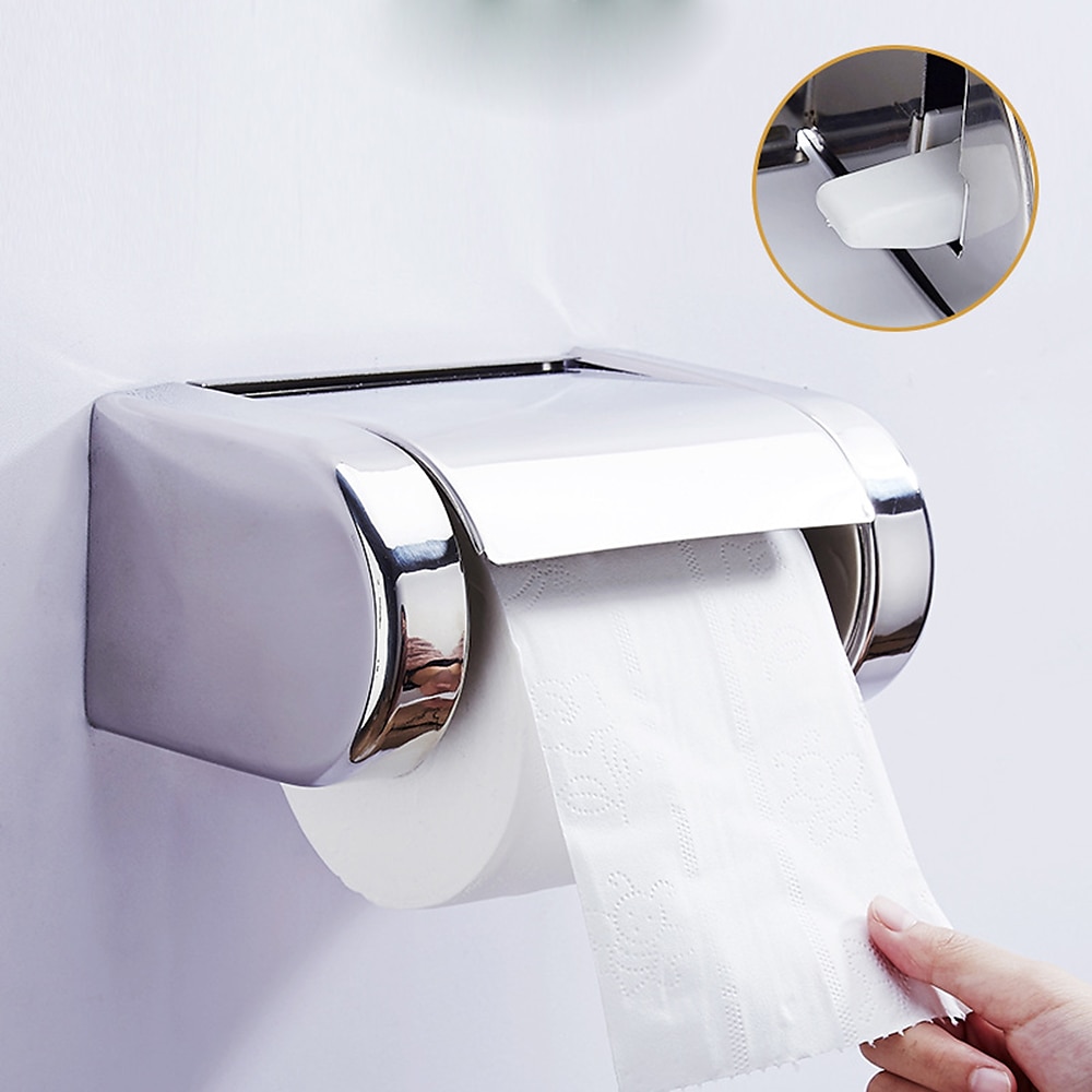 uchwyt na papier toaletowy wodoodporny uchwyt na papier toaletowy ze stali nierdzewnej naścienny (polerowanie chromu) 2026 - $25.99 –P3