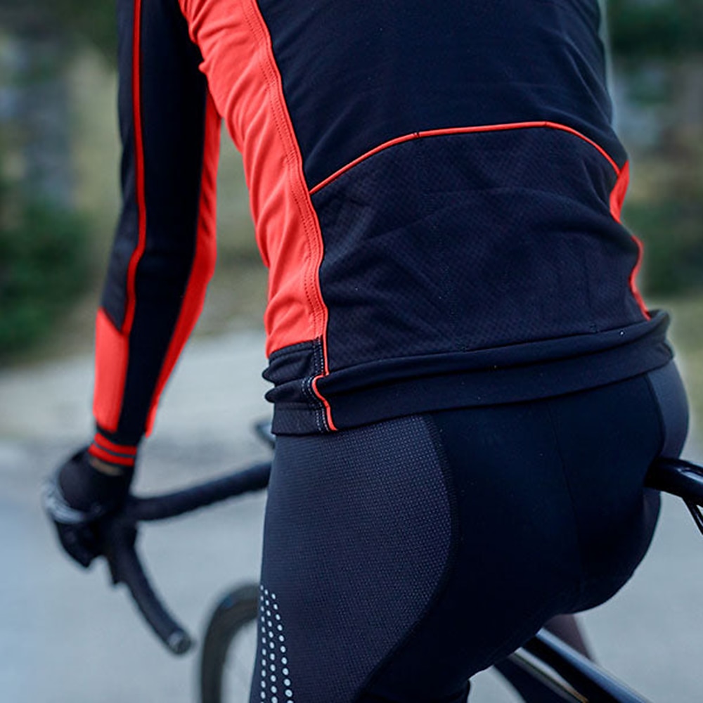 Per uomo Maglia da Ciclismo Blocco di colori Manica Lunga Bicicletta Maglia Top con 3 tasche posteriori Mountain Bike MTB Ciclismo su strada Asciugatura Rapida Strisce Riflettenti Tasca Posteriore del 2025 a $34.99 –P10