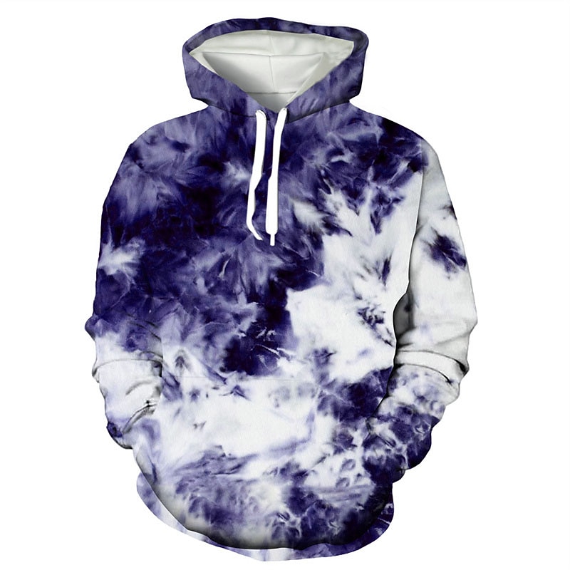 Homens Gráfico Tintura Tie Dye Moletom Moletons Roupa de rua Designer Manga Longa Com Capuz Diário Final de semana Streetwear Amarelo Rosa Imprimir Bolso frontal Primavera & Outono Designer de 2025 por $29.99 –P5