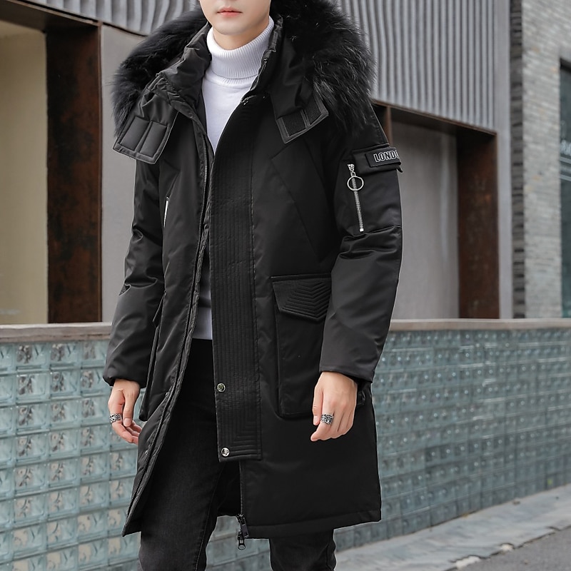 Plain black cheap winter jacket