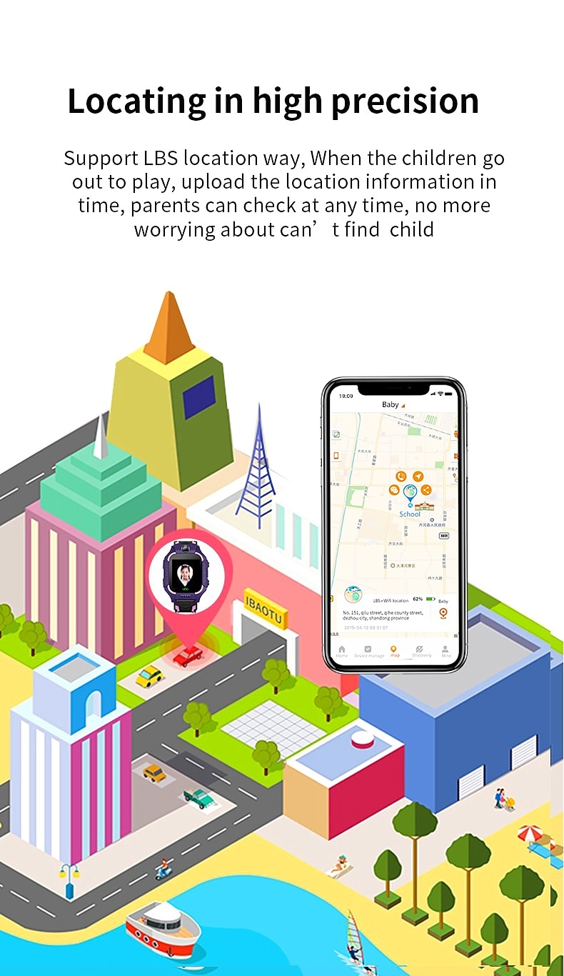 Q19 Smart Watch 1.44 inch Kids Smartwatch Phone Timer Call Reminder Compatible with Android iOS IP 65 Kid's Information 2026 - $29.99 –P6