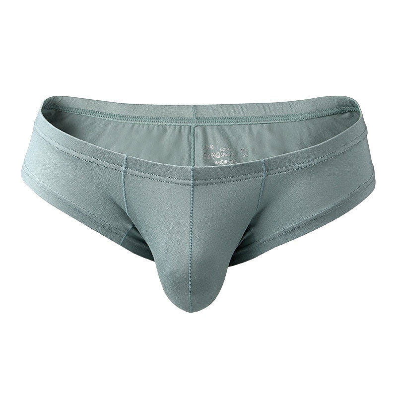 Men's 3 Pack Boxer Briefs Underwear Modal Washable Comfortable Solid Color Low Rise Black Dark Gray 2025 - $19.49 –P4