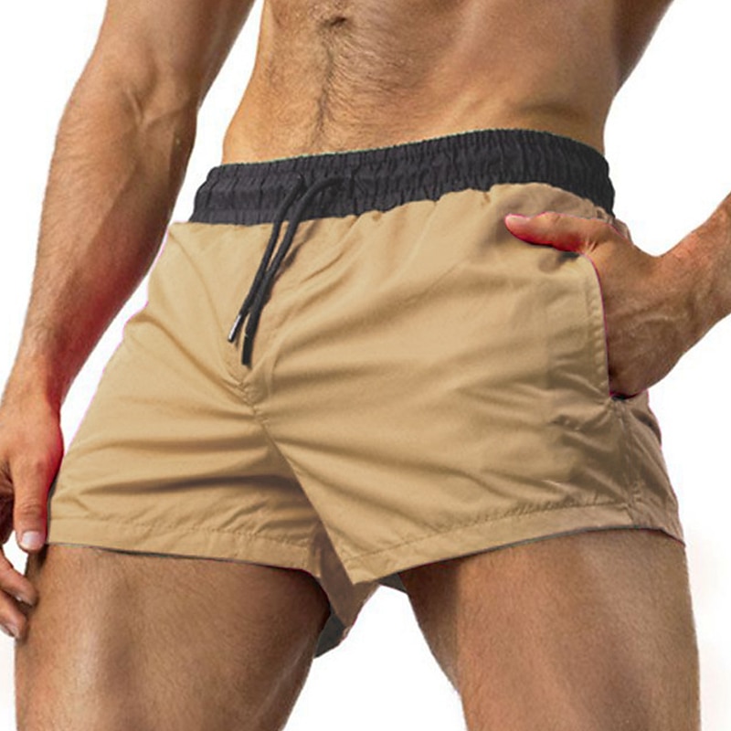 Homens Bermuda de Surf Shorts de Natação Calção Justo de Natação Shorts de verão Com Cordão Cintura elástica Imprimir Cor Sólida Conforto Respirável Curto Casual Diário Praia Moda Roupa de rua Rosa de 2025 por $6.39 –P6