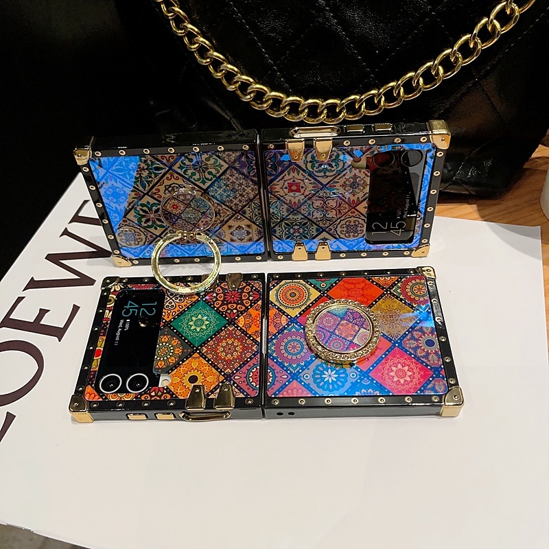 Phone Case For Samsung Galaxy Z Flip 5 Z Flip 4 Z Flip 3 Handbag Purse Flip Flip with Adjustable  Neck Strap Kickstand Butterfly PC 2025 - $16.99 –P8