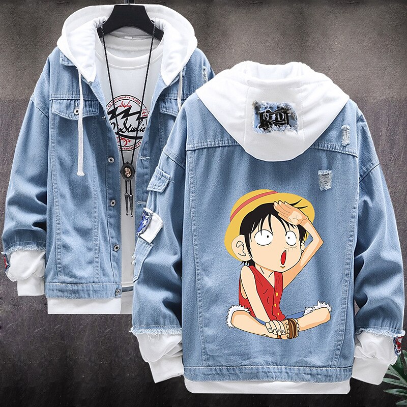 Levi's Anime ONE PIECE Custom Denim Levi's Jacket | Grailed