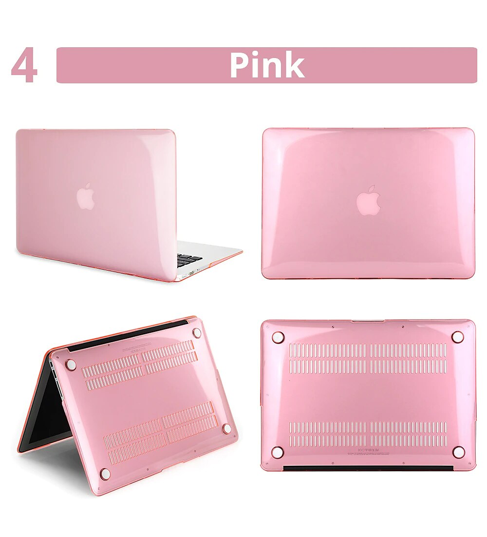 Crystal Laptop Case For Apple Macbook Air Pro Retina 11 12 13 15 16 inch Solid Colored Plastic Hard Clear Laptop Cover Protective Cover 2025 - $14.99 –P5