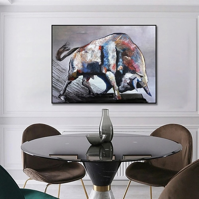 Handgefertigtes handgemaltes Ölgemälde Wand modernes abstraktes Pferd Leinwand Gemälde Heimdekoration Dekor gerollte Leinwand kein Rahmen ungedehnt 2025 - $139.99 –P7