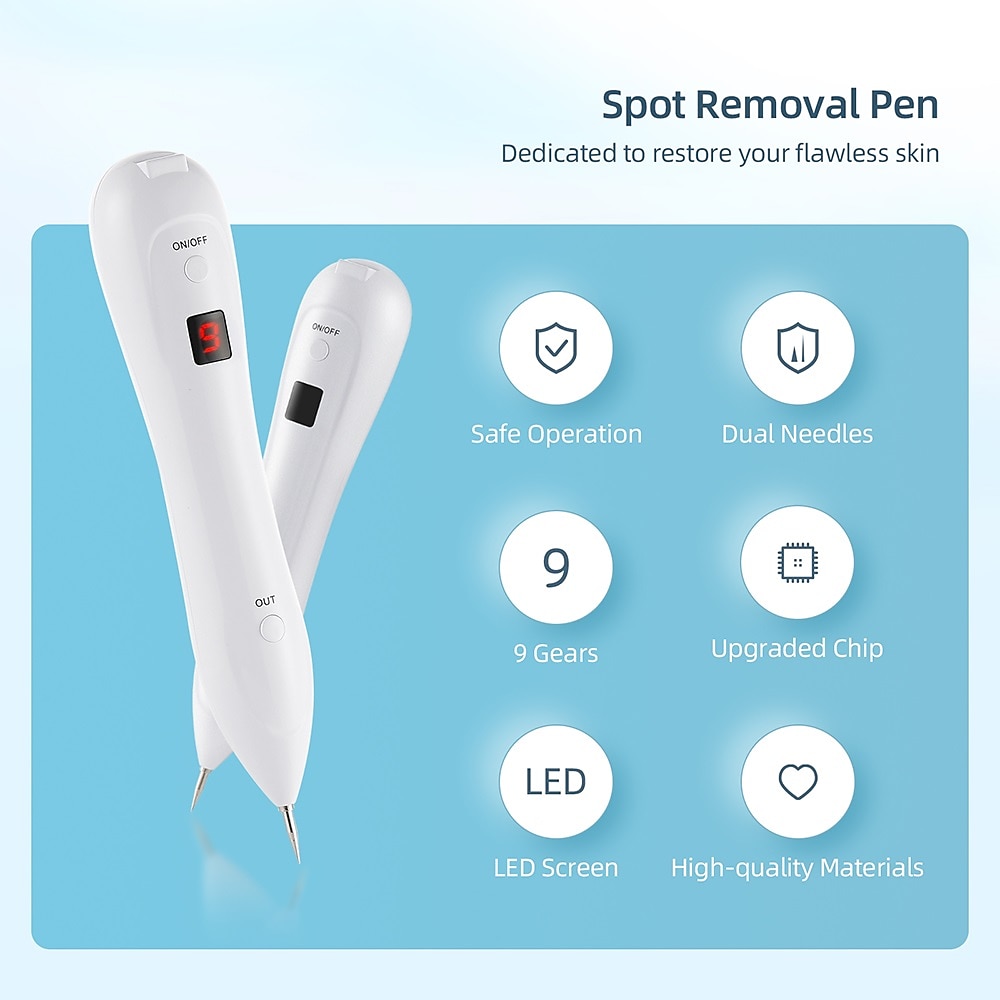 Electric LCD Display Portable Freckle Warts Dot Mole Dark Spot Freckle Removal Eraser Pen Salon Beauty Tool Valentine's Day Gift 2026 - $22.99 –P10
