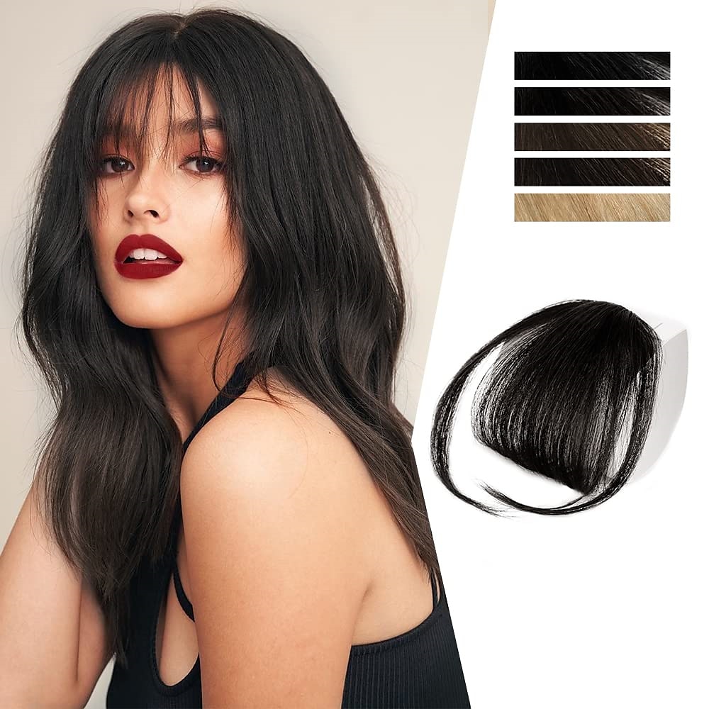 clip in bangs for kvinner 100 % hair extensions hairpieces flat bangs clip buet fransk smell for daglig bruk (lysebrun) 2025 - $12.99 –P8